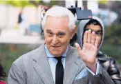  ?? CLIFF OWEN/ASSOCIATED PRESS ?? Roger Stone arrives at federal court in Washington, D.C., in November.