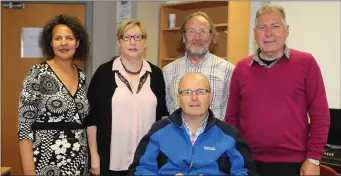  ??  ?? Board members Michelle Downey, Brendan Glynn, Paddy Lane, John Carroll, and manager Marie Fenlon.