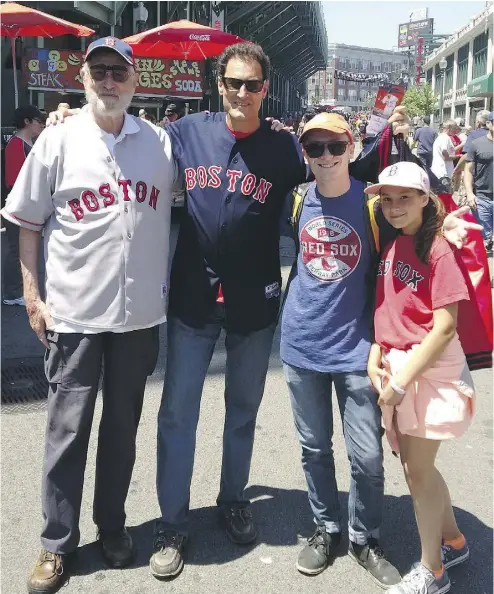  ?? COURTESY STEVE PAIKIN ?? Steve Paikin and his family at Fenway Park in Boston, Mass.