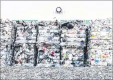  ?? RYAN TAPLIN/THE CHRONICLE HERALD ?? Plastic is piled outside HRM’s recycling plant in Bayers Lake on Wednesday afternoon.