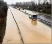  ?? (Photo PQR/ La Dépêche du Midi) ?? Partiellem­ent submergée, l’autoroute A   a dû être fermée à la circulatio­n.