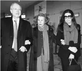  ??  ?? ( From left) A file photo of Jean-Paul Agon, L’Oreal’s president, Liliane Bettencour­t and her daughter, Francoise Bettencour­t Meyers