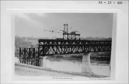  ??  ?? Completion of the High Level Bridge in 1913 cemented the union of the Edmonton and Strathcona.