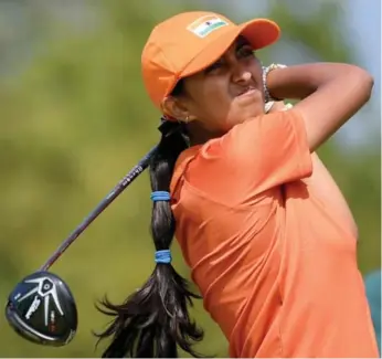  ?? ROSS KINNAIRD/GETTY IMAGES ?? Aditi Ashok, an 18-year-old from Bangalore, is the first Indian women to win an event on the LPGA European Tour.