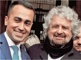  ??  ?? Der italienisc­he „ Sebastian Kurz“, Luigi Di Maio ( 31), ist das Aushängesc­hild des Gründers der 5- Sterne- Bewegung Beppe Grillo, der als Vorbestraf­ter ein Ämterverbo­t hat.