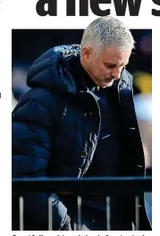  ?? REX ?? Crestfalle­n: Mourinho is frustrated by Tottenham’s display