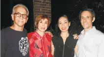  ?? Photos by Catherine Bigelow / Special to The Chronicle ?? Art collectors Norman (left) and Norah Stone hosted the rare performanc­e of “Singin’ in the Rain (1996)” by S.F. Ballet dancers Charlene Cohen and James Sofranko.