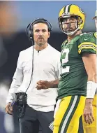  ?? MATTHEW EMMONS/ USA TODAY SPORTS ?? Will quarterbac­k Aaron Rodgers and Packers head coach Matt LaFleur have a third season together in 2021?