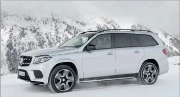  ??  ?? New squared off grille identifies the new Mercedes GLS model. The GLS is the top of the range model in Mercedes’ new GL range of SUVs.
