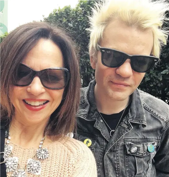  ?? — THE CANADIAN PRESS ?? Michelle Gordon, mom of Sum 41’s Deryck Whibley, says her enthusiasm for the band embarrasse­d her son.