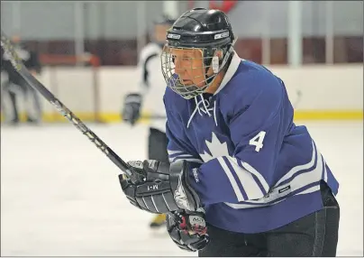  ?? JEREMY FRASER/CAPE BRETON POST ?? Mike Campbell of New Victoria was honoured with the Hockey Canada Ambassador Award on Tuesday. The award celebrates people that have an impact on hockey in their community. The 91-year-old Campbell continues to play recreation­al hockey three times a...