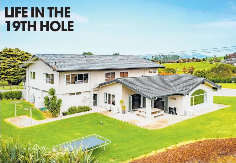  ??  ?? This remodelled golf clubhouse with eight bedrooms and seven bathrooms is the perfect home for a large family, writes LEIGH BRAMWELL.