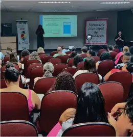  ?? Divulgação ?? Palestras para professore­s estão entre as atividades para a conscienti­zação sobre o Transtorno do Espectro Autista que foram realizadas na primeira semana de abril