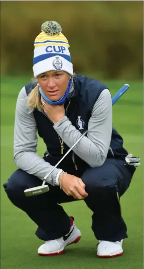  ??  ?? Suzann Pettersen is raring to go despite a throat infection