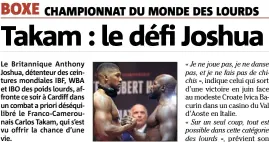  ?? (Photo AFP) ?? Joshua-Takam cogner ! : ça va