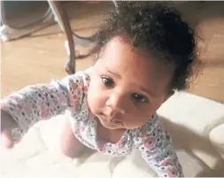  ??  ?? Kaiomi Hall-Kemp drowned in a bathtub before being resuscitat­ed on July 8. But doctors say she has severe brain damage and there is no chance of recovery.