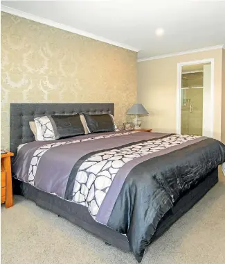  ?? PHOTO: SUPPLIED ?? The master bedroom has fabulous walk-in wardrobe space and a luxury ensuite.