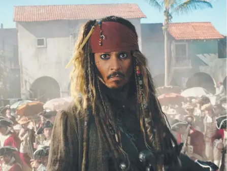  ?? Picture: WALT DISNEY STUDIOS ?? Johnny Depp as Captain Jack Sparrow in Pirates of the Caribbean: Dead Men Tell No Tales.