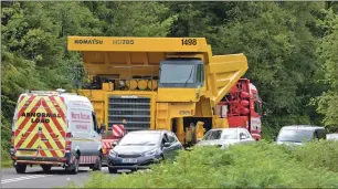  ?? Photograph: Iain Ferguson, The Write Image. F29 wide load 01 IF ?? The wide load on the A82.