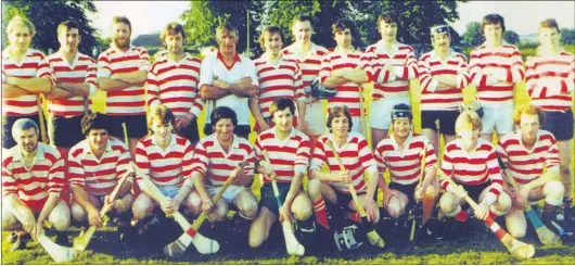  ??  ?? The Ballygibli­n hurling team from 1984, including Paddy Hennessy (front, 3rd from right) - Back: Tom Molan, James (Harry) O’Brien, Batty Duggan, John O’Gorman, John O’Connor, Jim O’Brien, John Sheehan, John Ryan, George Burke, Fan Harrington, Dave Ryan and John O’Sullivan; Front: Eddie Lynch, Matt Slattery, Willie Kenneally, Jackie Slattery, Liam Walshe, Anthony Hanrahan, Paddy Hennessy, Jim Kenneally and Dave Courtney.