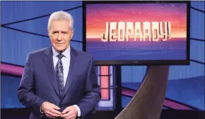  ?? Carol Kaelson / Associated Press ?? Alex Trebek’s final week of “Jeopardy!” episodes air at 7 p.m. tonight through Friday. The episodes were taped in late October. Trebek died Nov. 8 of pancreatic cancer.