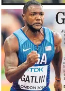  ??  ?? DENIAL: Sprinter Gatlin