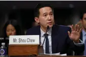  ?? Reuters ?? TikTok chief executive Shou Zi Chew is expected to meet senators in Washington