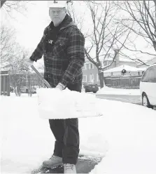  ?? ALEX SCHULDTZ/THE HOLMES GROUP ?? When clearing sidewalks and driveways of snow, take care not to pile it up near your home’s foundation.