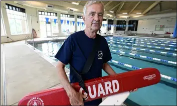  ?? CLIFF GRASSMICK — DAILY CAMERA ?? Jim Christoph, 70, has been hired by the city of Boulder to be an on- call lifeguard this summer.