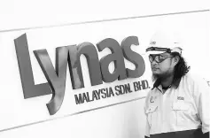  ?? — Reuters photo ?? Australian miner Lynas Corporatio­n said it has been granted an extension to a temporary permit to store residue at its Malaysian site.