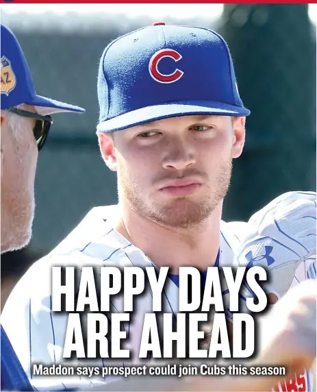  ?? | JOHN ANTONOFF/ FOR THE SUN- TIMES ?? Ian Happ, the ninth pick in the 2015 draft, has been lauded for his hitting, but his defense has received mixed reviews.