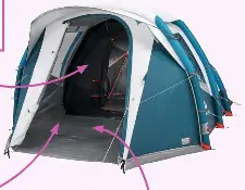 Quechua air seconds 4.1 xl fresh & black hot sale