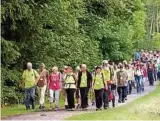  ??  ?? Jüngster Wander-Höhepunkt war der Thüringer Wandertag in Zeulenroda-Triebes Anfang Juni. Foto: dpa