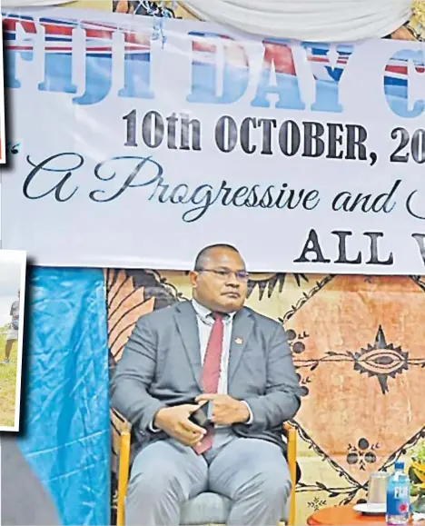  ??  ?? Defence and National Security permanent secretary Manasa Lesuma, right, and Defence Ministry deputy secretary Ilai Moceica during the media launch of the 2019 Fiji Day celebratio­ns.