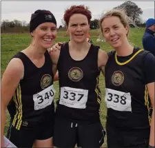  ??  ?? Dunleer AC trio Nicola Welsh, Karen Costello and Nicola Courtney.