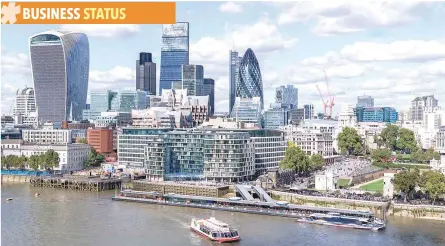  ?? — Reuters ?? A view of the London skyline shows the City of London financial district.