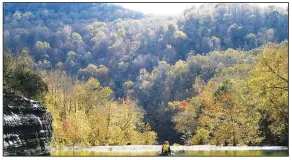  ?? (NWA Democrat-Gazette/Flip Putthoff) ?? Floating the Buffalo River reveals sights galore, some of them funny, on a trip downstream.