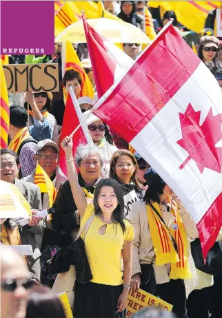  ?? JULIE OLIVER/OTTAWA CITIZEN ?? More than 500 people came out Thursday in Ottawa for Journey to Freedom Day, recognizin­g Canada’s acceptance of 60,000 Vietnamese “boat people” 40 years ago.