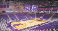  ?? COURTESY OFJMU ATHLETICS ?? The Atlantic Union Bank Center features 8,500 seats for basketball games and will host other events, such as commenceme­nt, concerts, trade shows and more.