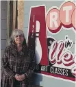  ?? Supplied photo ?? Lori Kobialko, founder of Arts in the Alley in Rosthern, placed fourth in the Just Watch ME! Seasoned Entreprene­ur Category in 2018.