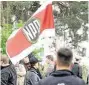  ??  ?? Nazi-Aufmarsch der NPD in Brandenbur­g