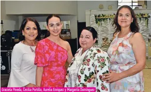  ?? ?? Graciela Pineda, Cecilia Portillo, Aurelia Enriquez y Margarita Domínguez