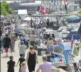  ??  ?? Crowds flock to enjoy the event along the Medway