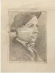  ??  ?? A sketch of Tom Thomson by Joyce Weiland.