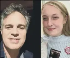  ??  ?? CARING Hulk actor Mark Ruffalo in his video message to Portsmouth teenager Sian Reeds