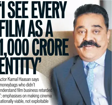  ?? PHOTO: AMAL KS/ HT ?? Actor Kamal Haasan was recently seen in Vishwaroop 2