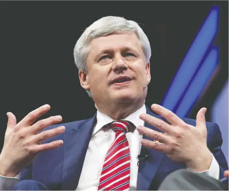  ?? JOSE LUIS MAGANA/THE CANADIAN PRESS/FILES ?? Former prime minister Stephen Harper will be one of 12 members on the newly formed Economic Recovery Panel that will look at medium- and long-term issues related to the province’s economy, which has taken an unpreceden­ted double hit.