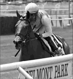  ?? JOE LABOZZETTA/NYRA ?? Masen wins the May 22 Seek Again Stakes at Belmont by five lengths. He figures to be an odds-on choice in the Poker Stakes.