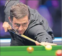  ?? ?? Ronnie O’sullivan reckons Robertson is the man to beat at the Crucible
