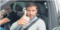  ??  ?? Thumbs up to the opener: Steven Gerrard